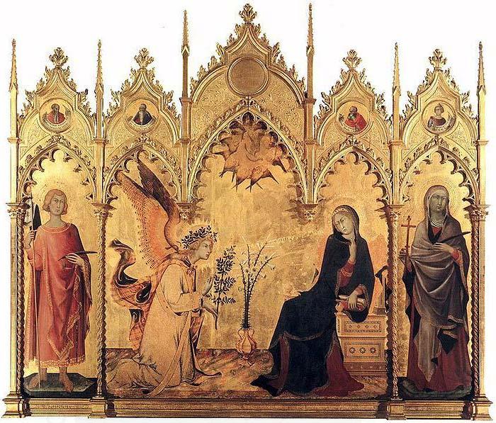 Simone Martini The Annunciation with St. Margaret and St. Asano, China oil painting art